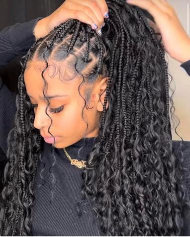 Bohemian Knotless braids - Lovetee Braids and Beauty Supplies brooklyn  center mn, Hair Salon in brooklyn center mn, best african hair braiding  in brooklyn center mn