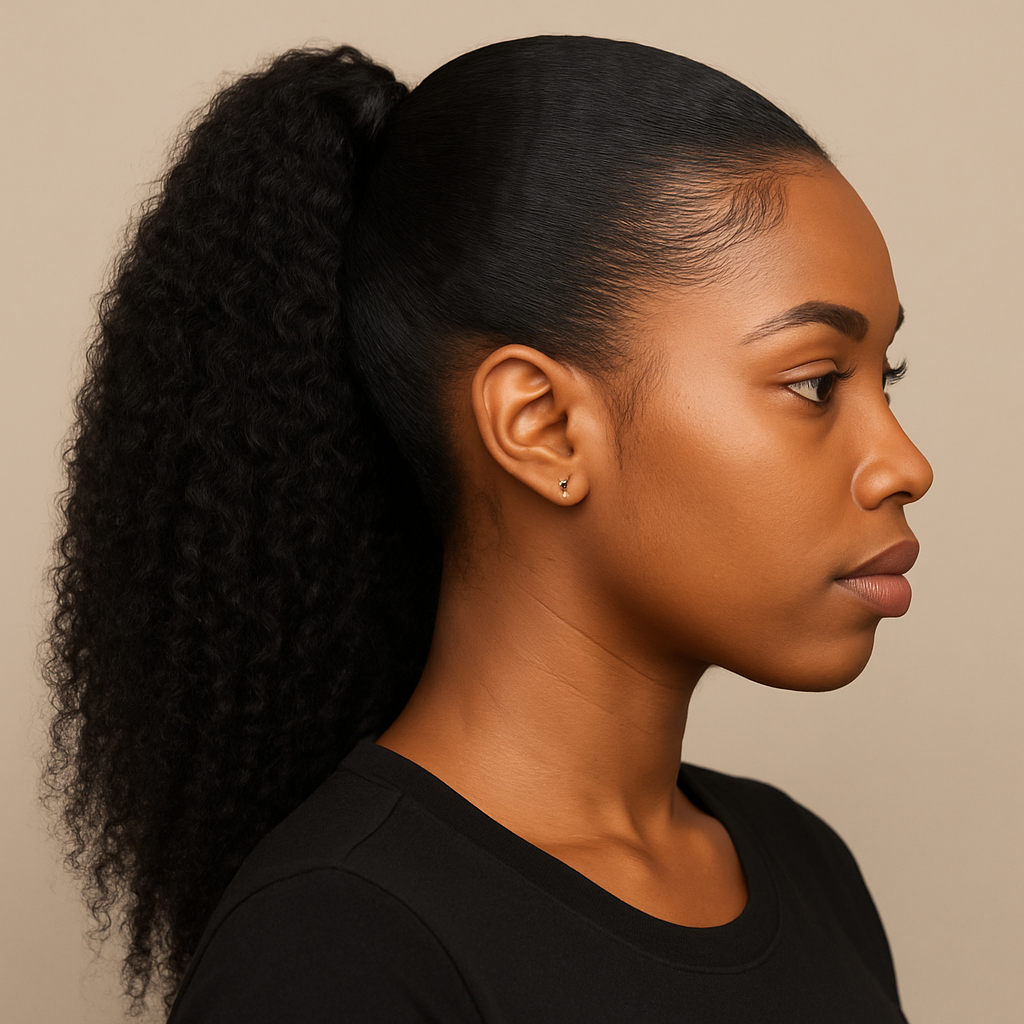 How to Get a Sleek Natural Hair Drawstring Ponytail